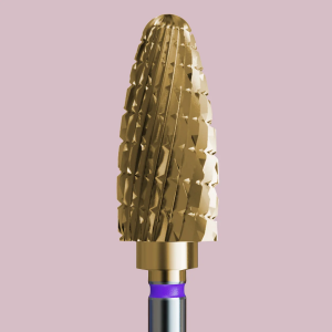 IQ NAILS CARBIDE DRILL BIT WITH GOLD COATING ZRN FOR HYBRID AND GEL ZRN-274V HP.060