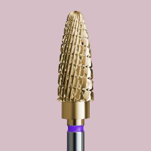 IQ NAILS CARBIDE DRILL BIT WITH GOLD COATING ZRN FOR HYBRID AND GEL ZRN-274V HP.050