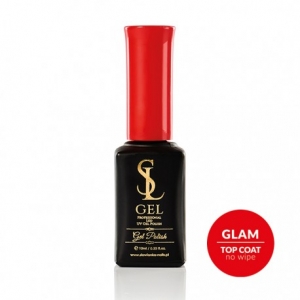 SLOWIANKA GEL POLISH UV LED GLAM TOP COAT NO WIPE 10ml