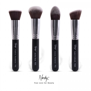 NANSHY GOBSMACK GORGEOUS PEARLSCENT ONYX BLACK 4 SET BRUSHES