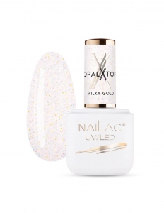 NAILAC HYBRID TOP COAT OPALX MILKY GOLD 7 ml