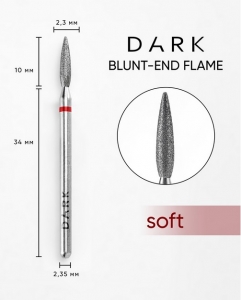 DARK BY RIOR NAIL DRILL BIT TUPE FLAME 2,3x10 RED