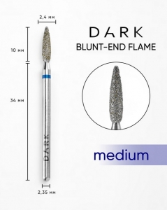 DARK BY RIOR NAIL DRILL BIT TUPE FLAME 2,4x10 BLUE