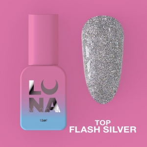 LUNAMOON TOP FOR GEL POLISH TOP FLASH SILVER 13ML