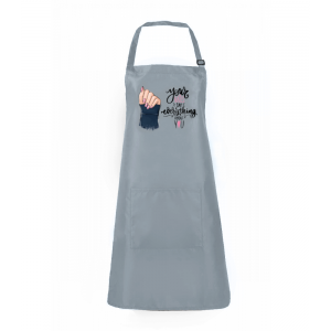 K.TYRKA COSMETIC APRON CLASSIC GREY NAILS