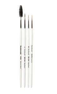 KOZLOWSKI SET 0F 4 BRUSHES EYELINER&EYE BROW WHITE