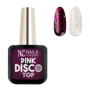 NC NAILS COMPANY TOP COAT UV/LED  PINK DISCO 