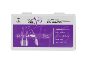 VICTORIA VYNN SOFT GEL TIPS LONG COFFIN