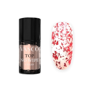 VASCO TOP NO WIPE GLITTER FLAKES RADIANT RUBY 6ML