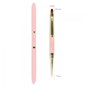 JULIA NESSA GEL BRUSH 4mm SLIM LINER 7mm - DUO BRUSH 7mm/4mm