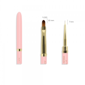 JULIA NESSA GEL BRUSH 4mm SLIM LINER 7mm - DUO BRUSH 7mm/4mm