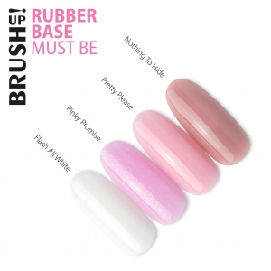 BRUSH UP! HYBRID NAIL BASE RUBBER BASE ELASTIC FANTASTIC NOTHING TO HIDE 5G