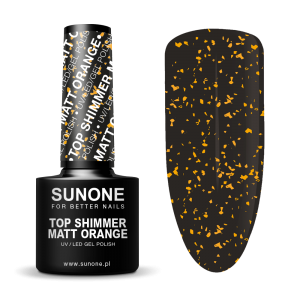 SUNONE GEL POLISH UV LED TOP SHIMMER MATT ORANGE