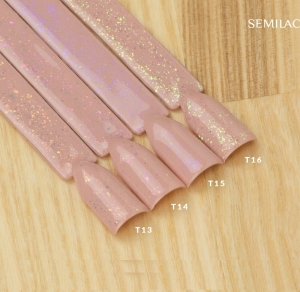 SEMILAC TOP COAT NO WIPE BLINKING VIOLET & ROSE FLAKES UV LED T14 - 7ml