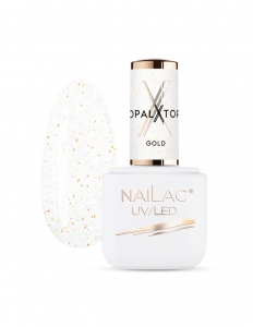 NAILAC HYBRID TOP COAT OPALX GOLD 7 ml