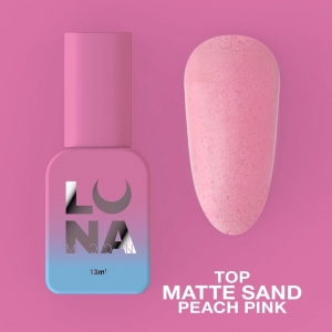 LUNAMOON TOP FOR GEL POLISH TOP MATT SAND PEACH PINK 13ML