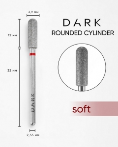 DARK BY RIOR NAIL DRILL BIT ROUNDED CYLINDER 3,9x12 RED