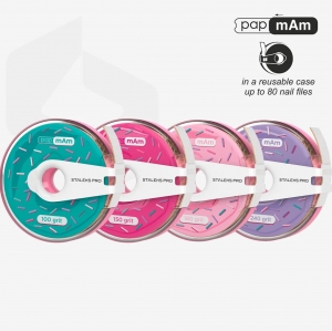 STALEKS DISPOSABLE WHITE ABRASIVE TAPE PAPMAM EXPERT IN A PLASTIC CASE